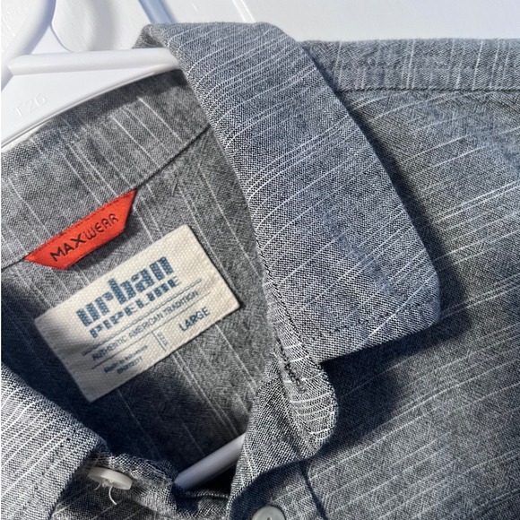 urban pipeline Other - Urban Pipeline Button Down Kids‎ Large Gray Striped Shirt